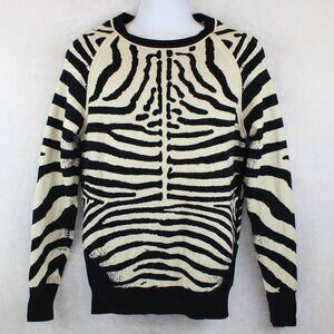 A.L.C Zebra Print Wool Blend Thick Sweater (Size 6)